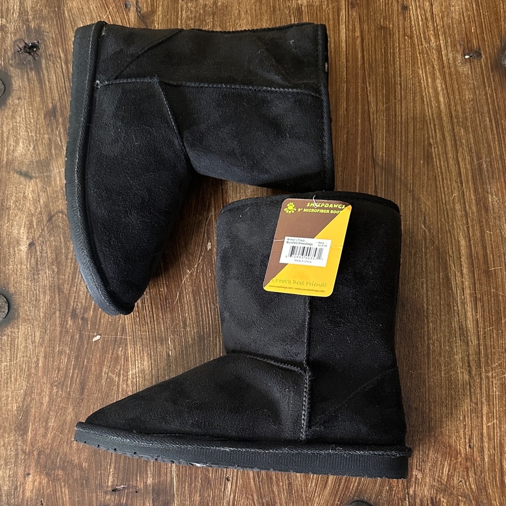 Sheepdawgs 9" NWT Microfiber Boots - Black